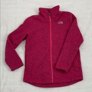 The North Face girls pink sweater jacket large